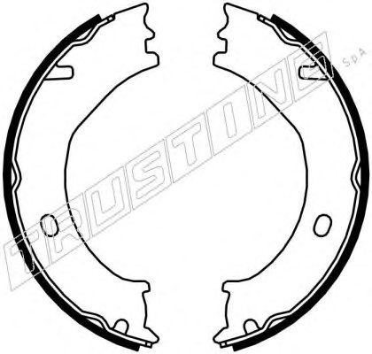 TRUSTING 045.001 Brake Shoe Set, parking brake